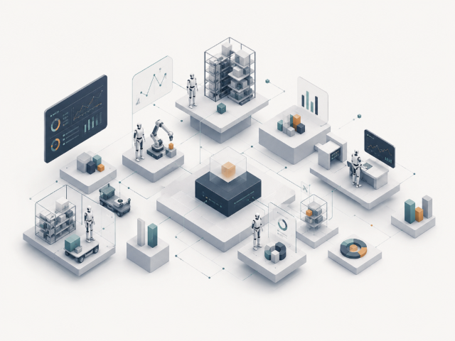 Abstract deployment intelligence interface for humanoid robotics market tracking